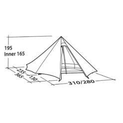Robens Cône Vert PRS - Tipi Tent Pour Quatre Personnes -Camp Gear Robens Soldes robens cone vert prs tipi tent pour quatre personnes 2